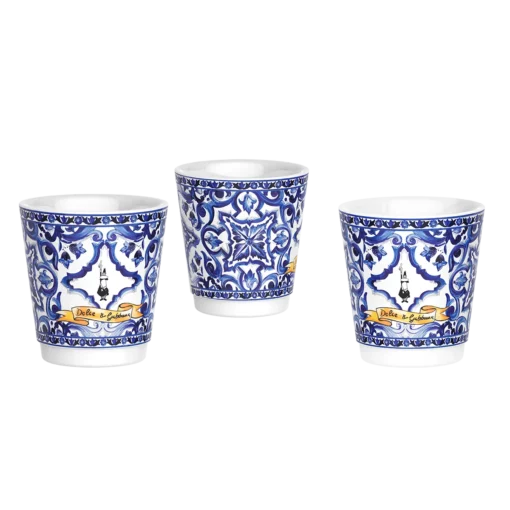 BialettiMokaExpressxDolce&Gabbana3Cup+GlassesTinGiftSetBluMediterraneo